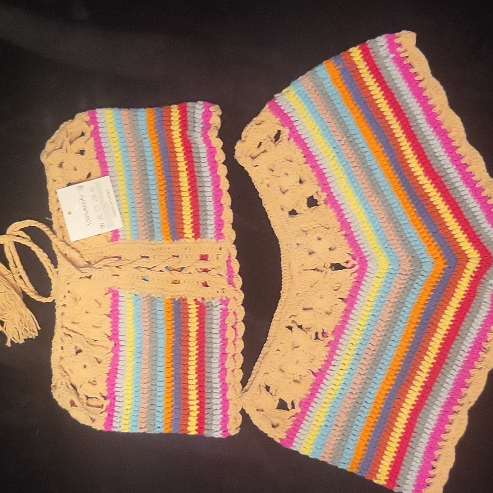 Crochet knit bikini set